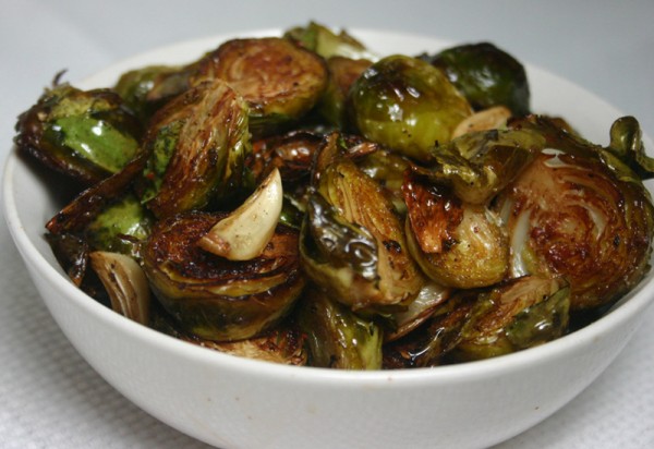 Roasted Brussels Sprouts and Garlic